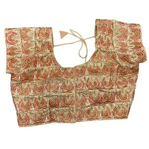 COPY - Gold and Red Saree Blouse